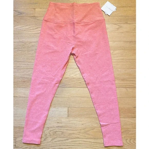 NWT Beyond Yoga Caught in the Midi High Waist Leggings in Cherry Blossom Heather